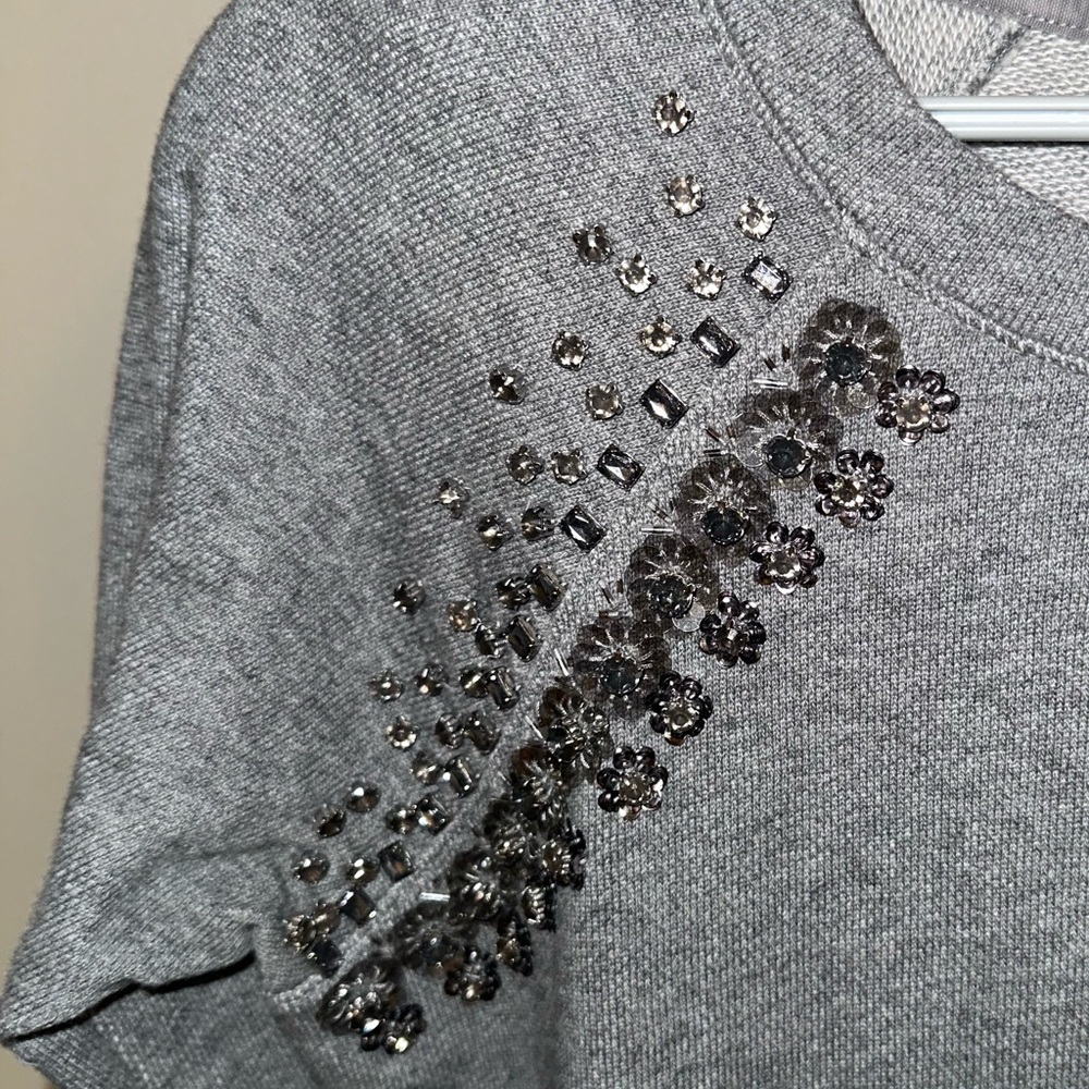 J. Crew Collection- Embellished Raglan Sweatshirt - Picture 6 of 7